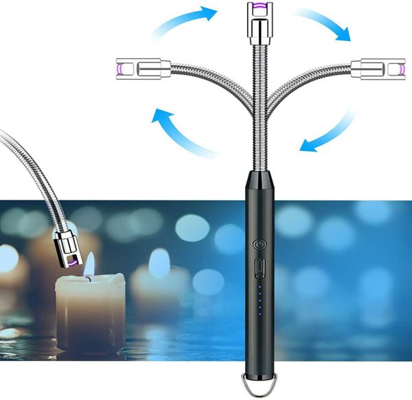 Arc Lighter With Usb Charging | Flameless Windproof | Led Battery Display