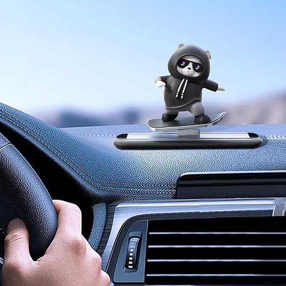 Premium Quality Skateboard Bear Car Dashboard Decoration