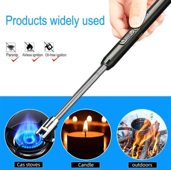 Arc Lighter With Usb Charging | Flameless Windproof | Led Battery Display