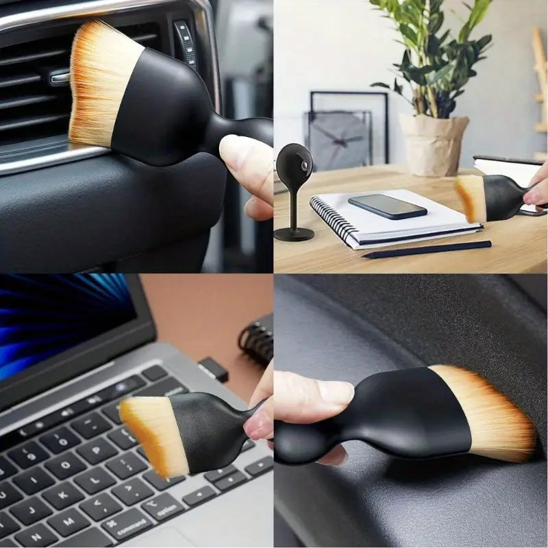 Soft Car Detailing Brushes - Brown (Premium Quality)