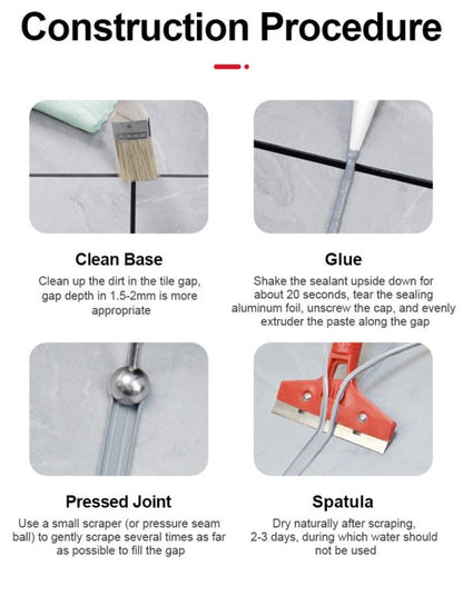 Waterproof Grout Sealant Adhesive Adhesive for Tiles- 250 ml