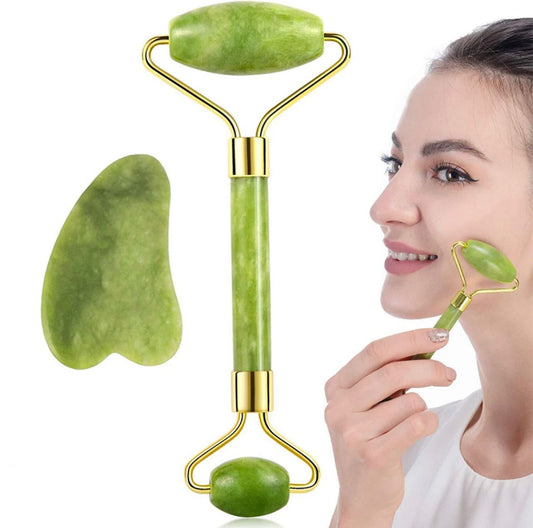 Jade Roller and Gua Sha for Face Lift