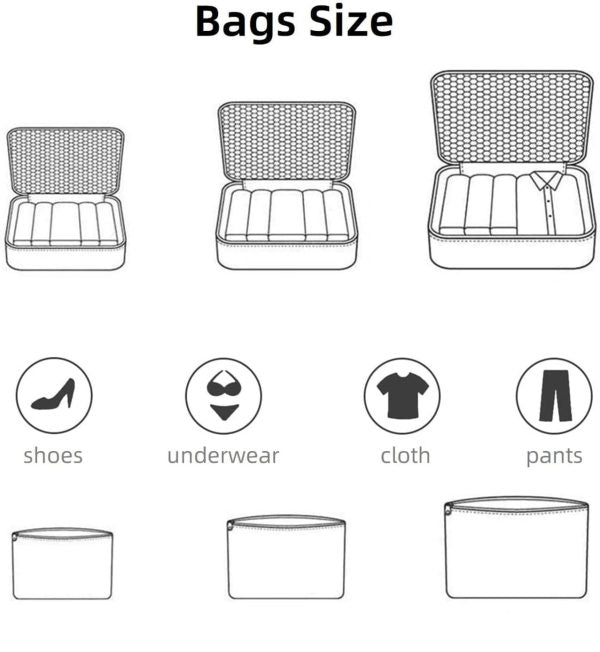 Waterproof Travel Storage Bag  - 6 Pcs / Set