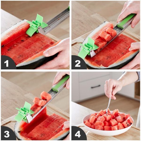 Windmill Watermelon Slicer Cube Cutter