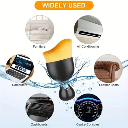 Soft Car Detailing Brushes - Brown (Premium Quality)