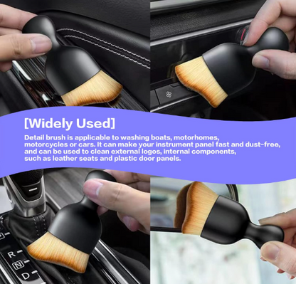 Soft Car Detailing Brushes - Brown (Premium Quality)