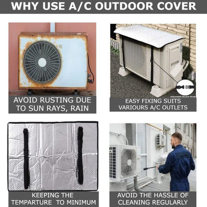 Ac Outdoor Unit Protector Heat Insulation Sunlight Shade Protector From Dust & Rain
