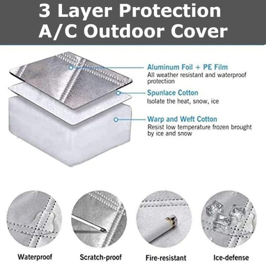 Ac Outdoor Unit Protector Heat Insulation Sunlight Shade Protector From Dust & Rain