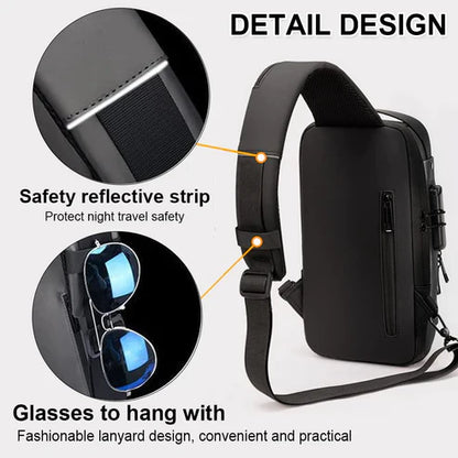 Chest Bag Multifunction Crossbody Sport Running Travel Sling Pack Anti-theft For Men (random Color)