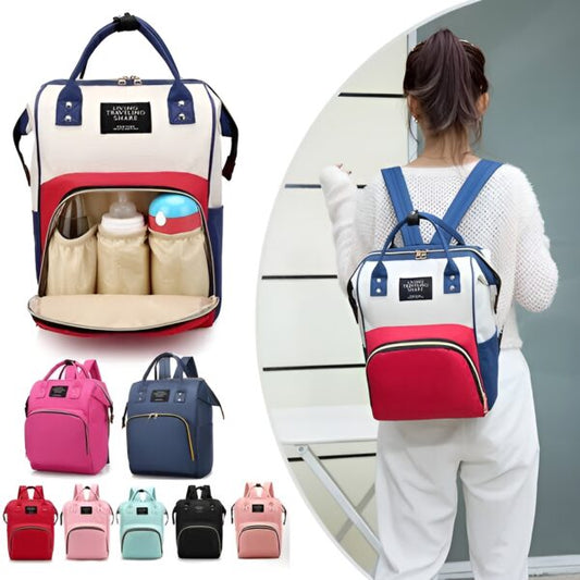 Large Capacity Baby Care Backpack - (Random Color)