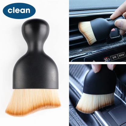 Soft Car Detailing Brushes - Brown (Premium Quality)