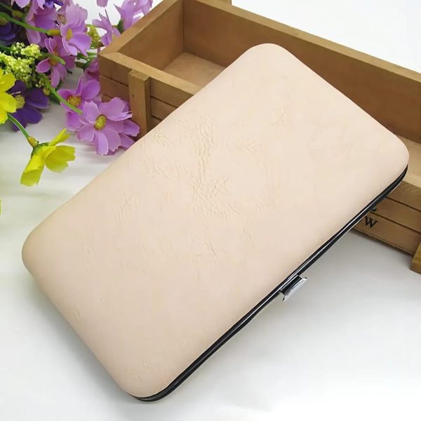 18-in-1 Stainless Steel Manicure & Pedicure Kit with Travel Case - Rose Gold