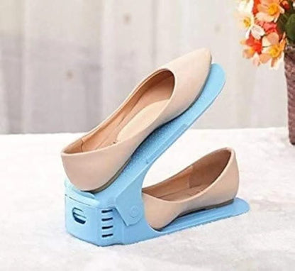 Pack Of 2 Double Layer Adjustable Shoe Bracket Storage Shoe Rack