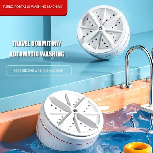Portable Mini Washing Machine – USB Turbine Washer for Clothes, Socks, & Dishes
