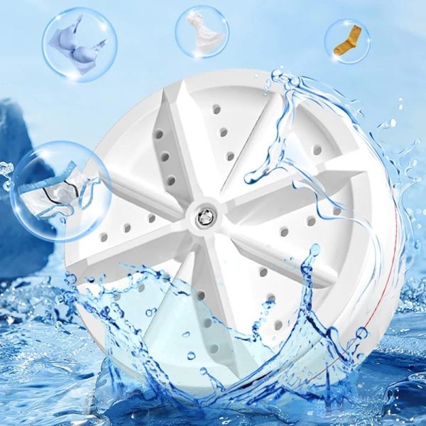 Portable Mini Washing Machine – USB Turbine Washer for Clothes, Socks, & Dishes