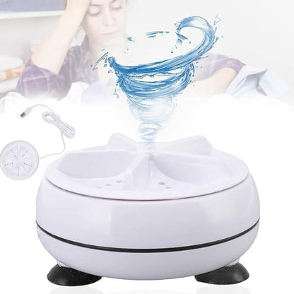 Portable Mini Washing Machine – USB Turbine Washer for Clothes, Socks, & Dishes