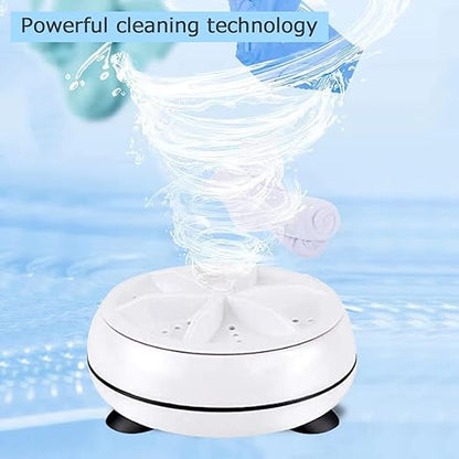 Portable Mini Washing Machine – USB Turbine Washer for Clothes, Socks, & Dishes
