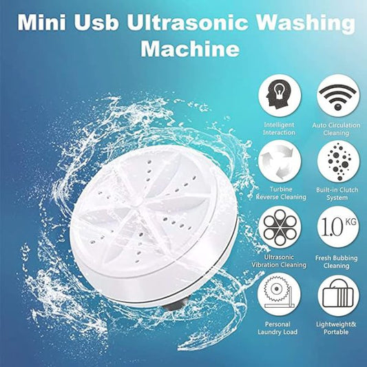 Portable Mini Washing Machine – USB Turbine Washer for Clothes, Socks, & Dishes