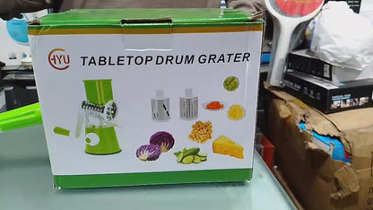 Table Top Drum Grater - Manual Vegetable Drum cutter / Slicer